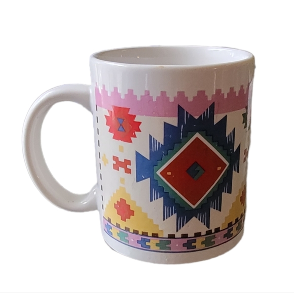 Vintage 90’s Southwestern Colorful Ceramic Coffee Mug